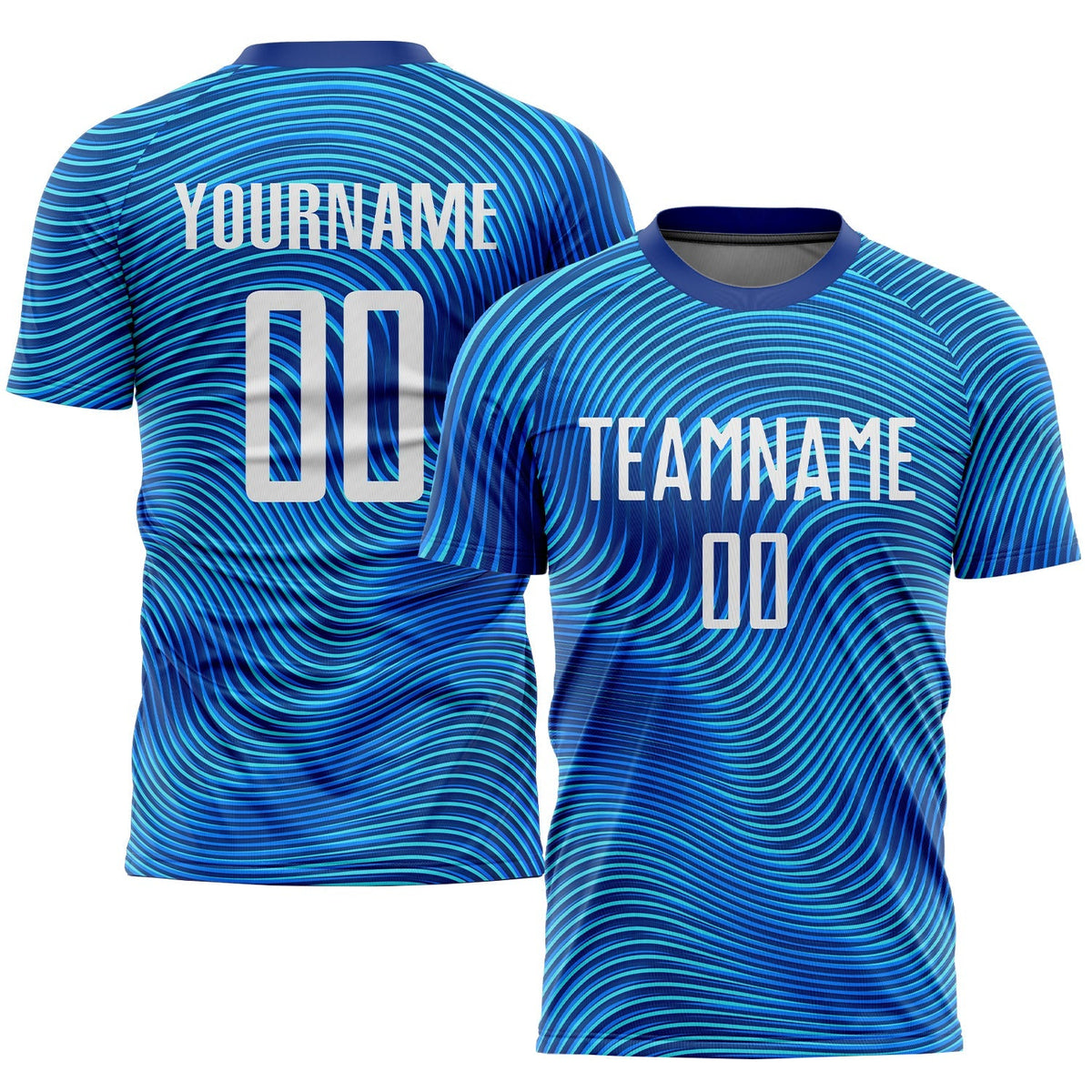 Custom Soccer Jersey - Light Blue White-Royal Sublimation product image 1