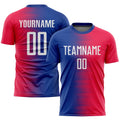 Custom Soccer Jersey - Red White-Royal Sublimation Uniform product image 1