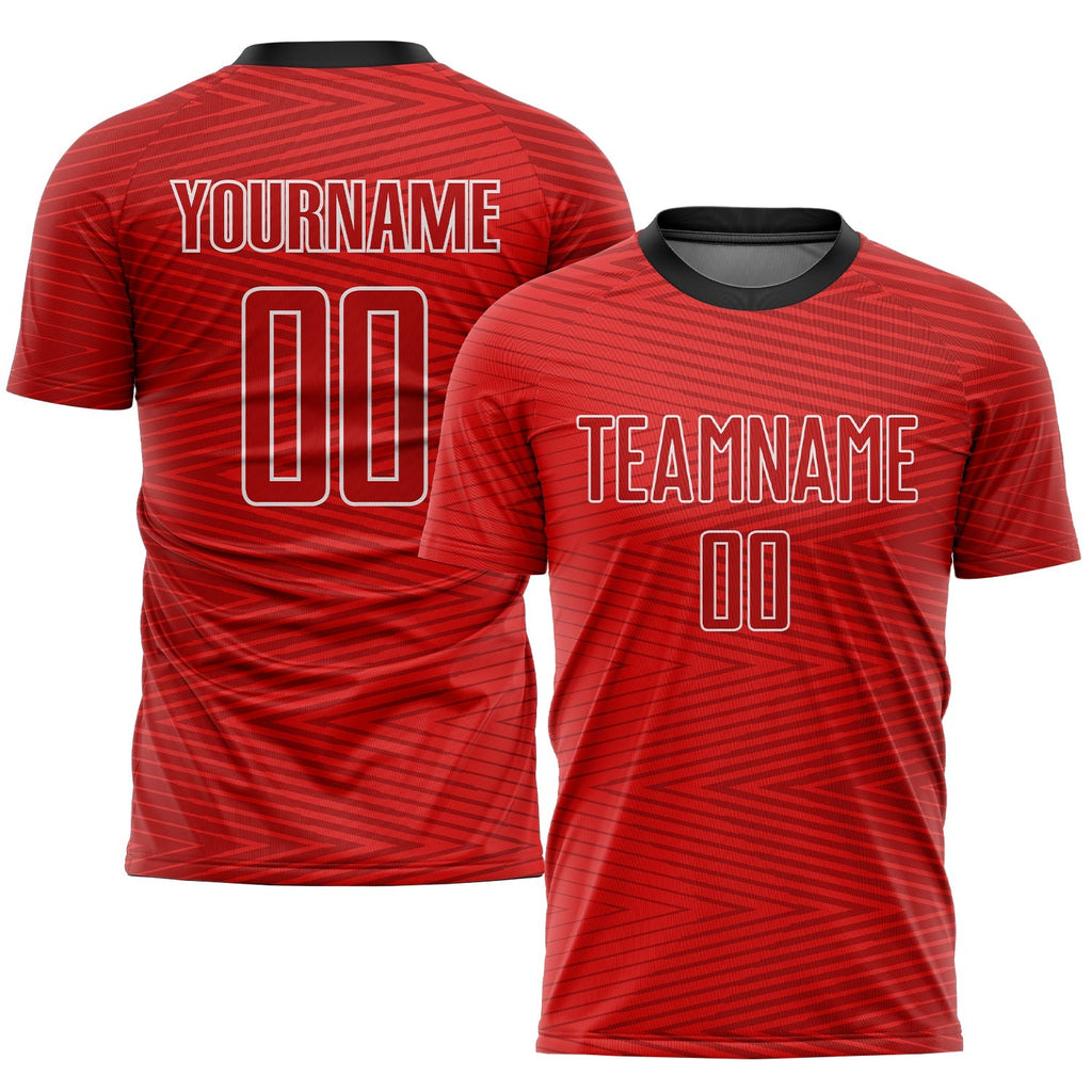 Custom Soccer Jersey - Red Red-Black Sublimation Uniform product image 1