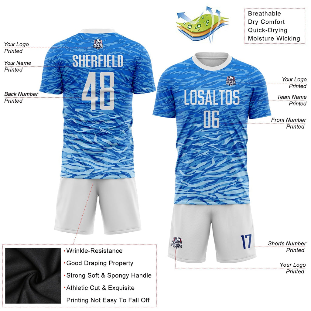 Custom Soccer Jersey - Royal White Sublimation Uniform product image 5