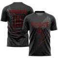 Custom Soccer Jersey - Black Black-Red Sublimation Uniform product image 1