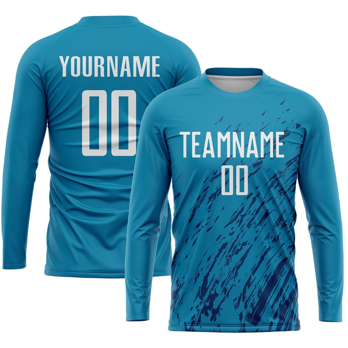 Custom Soccer Jersey - Panther Blue White-Black Sublimation product image 3