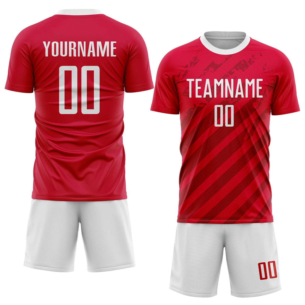 Custom Soccer Jersey - Red White Sublimation Uniform product image 2