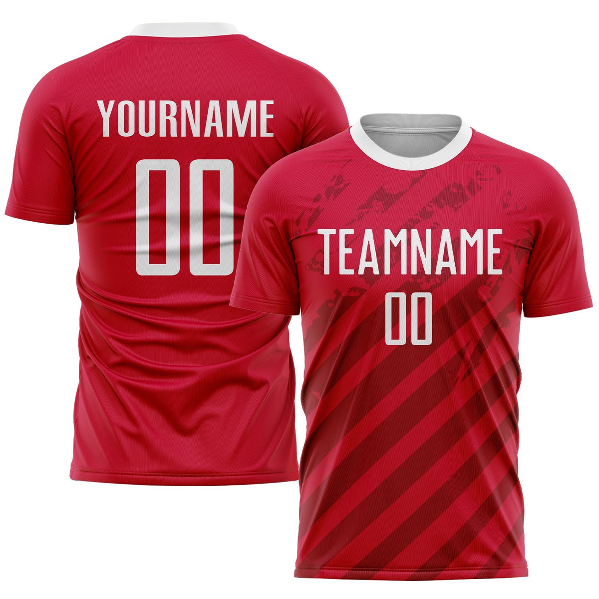 Custom Soccer Jersey - Red White Sublimation Uniform product image 1