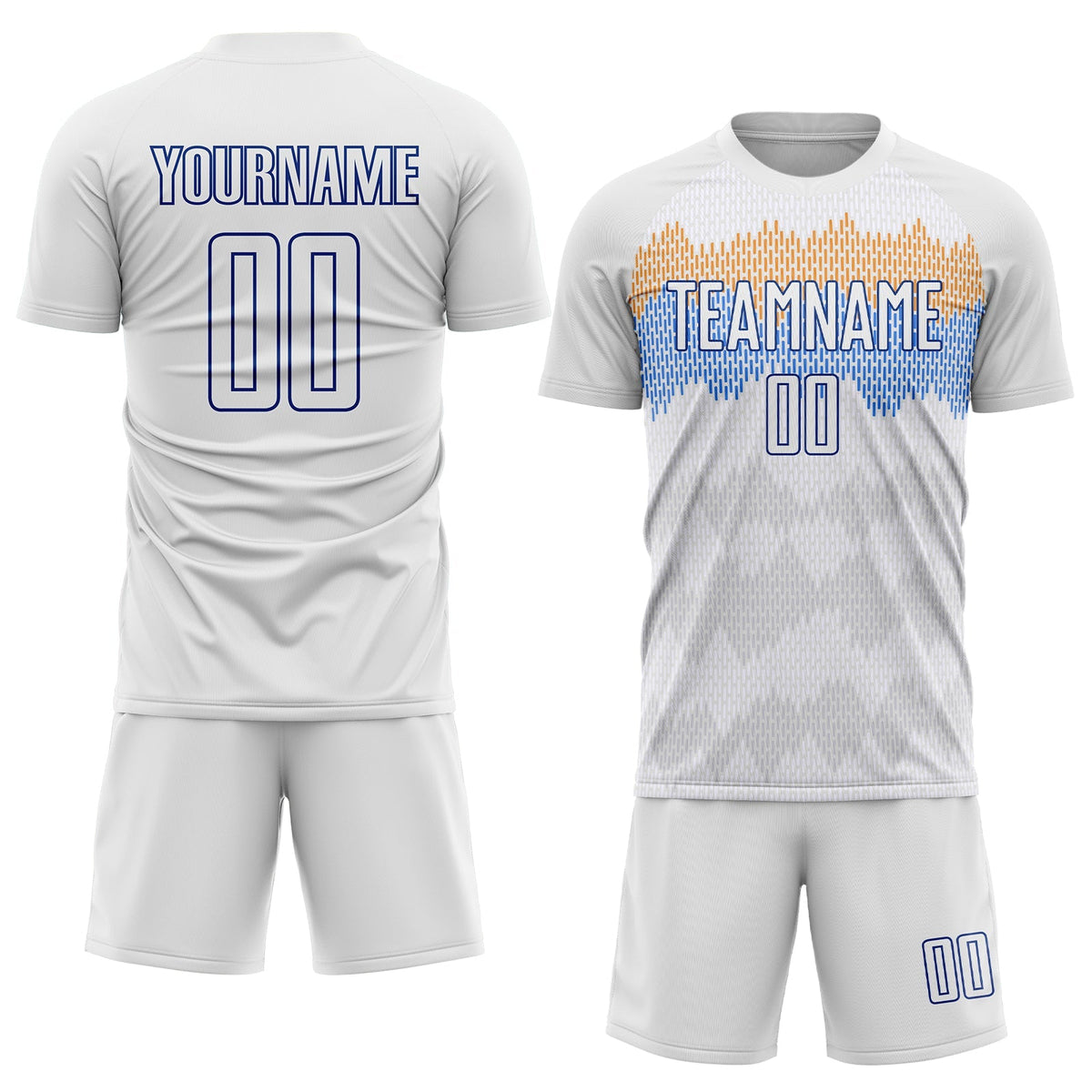 Custom Soccer Jersey - White Royal Sublimation Uniform product image 2
