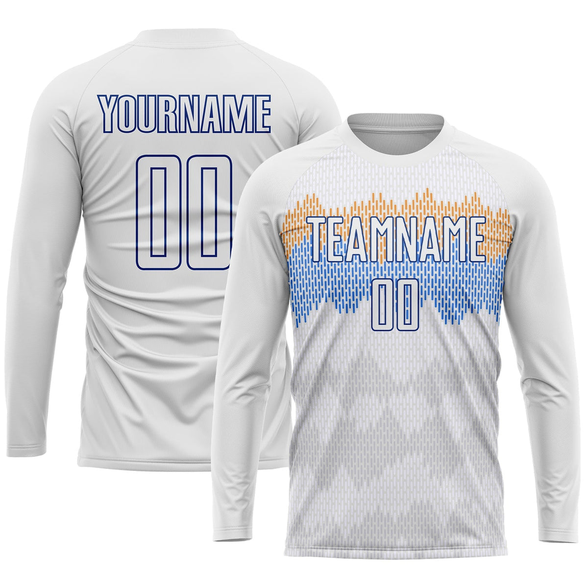 Custom Soccer Jersey - White Royal Sublimation Uniform product image 3