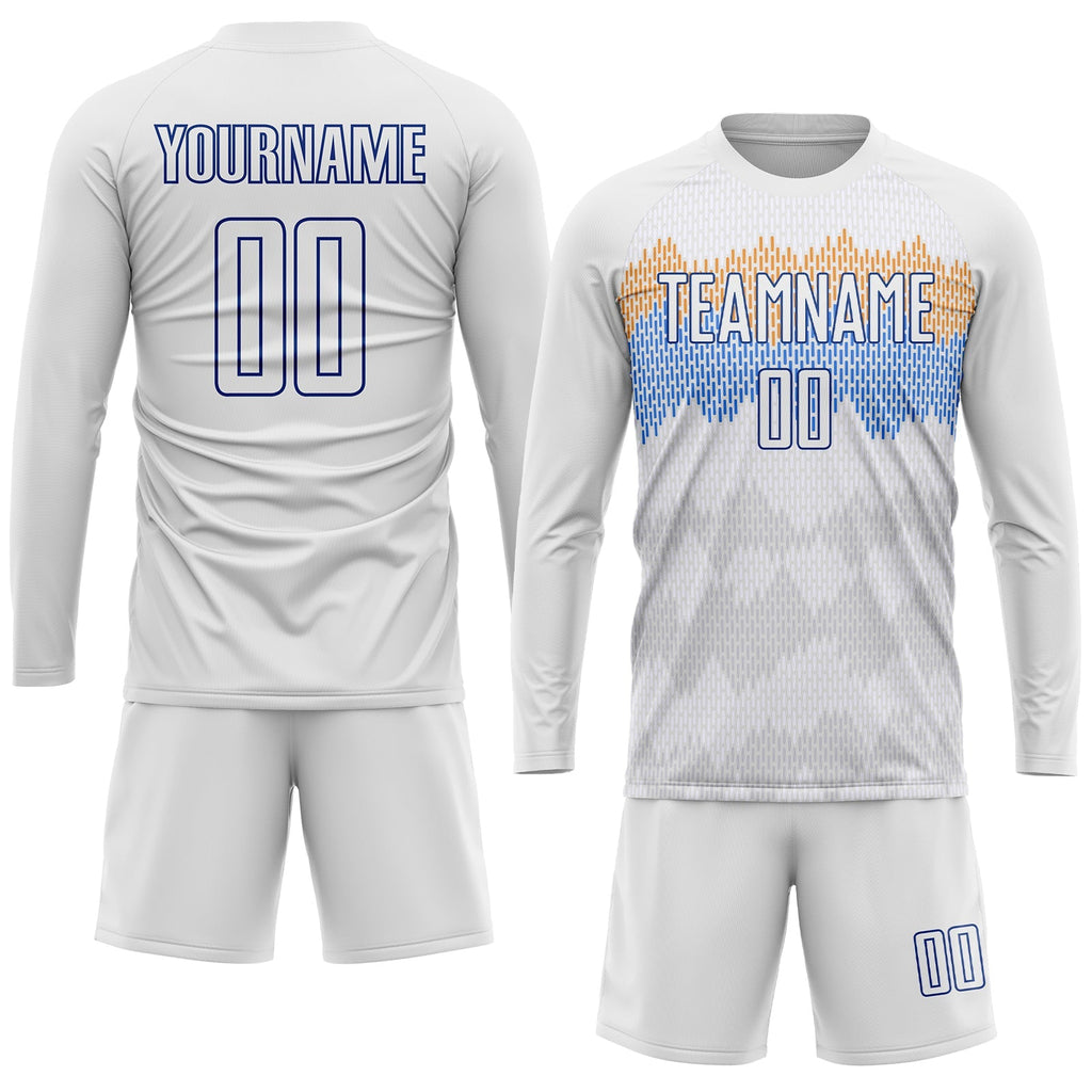 Custom Soccer Jersey - White Royal Sublimation Uniform product image 4