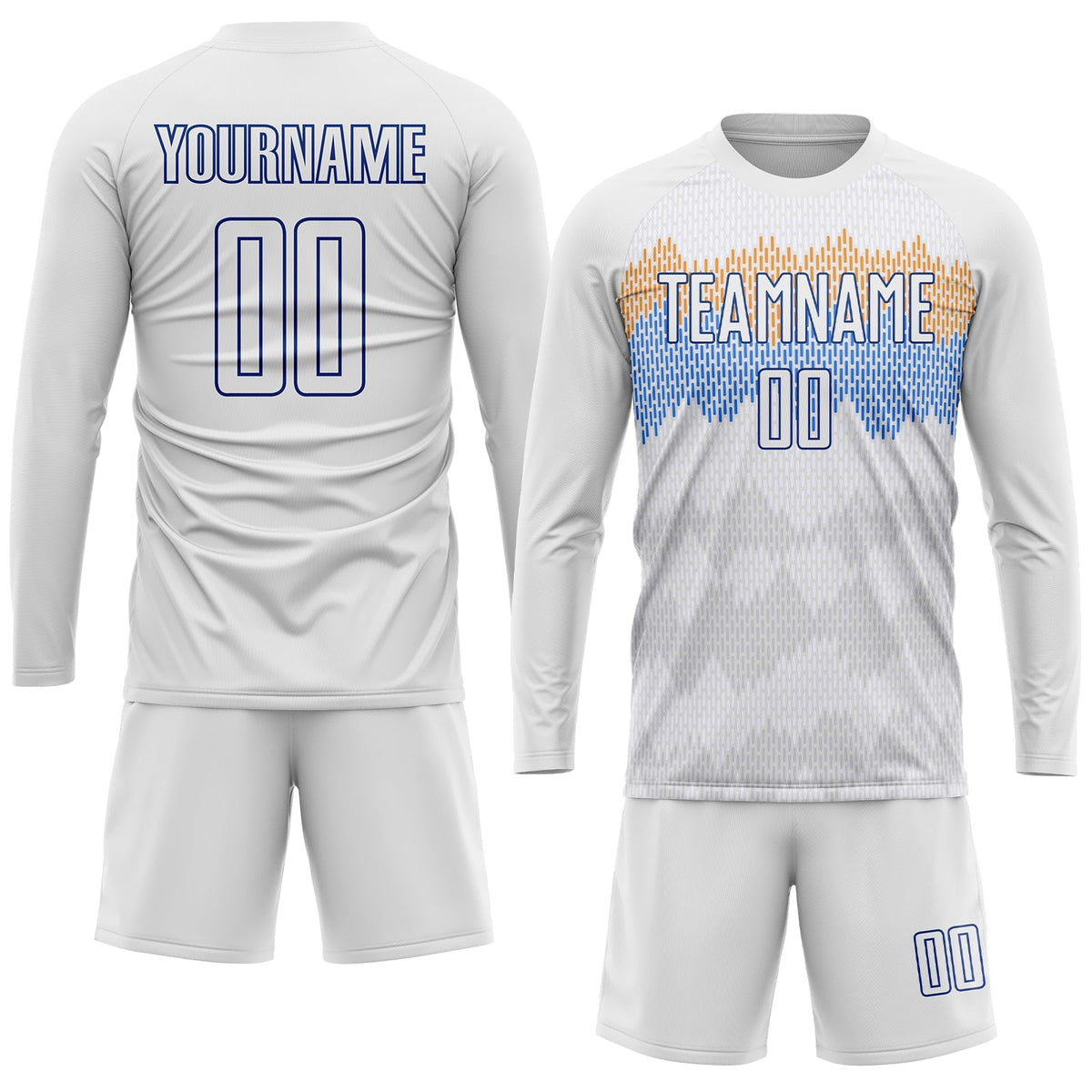 Custom Soccer Jersey - White Royal Sublimation Uniform product image 4
