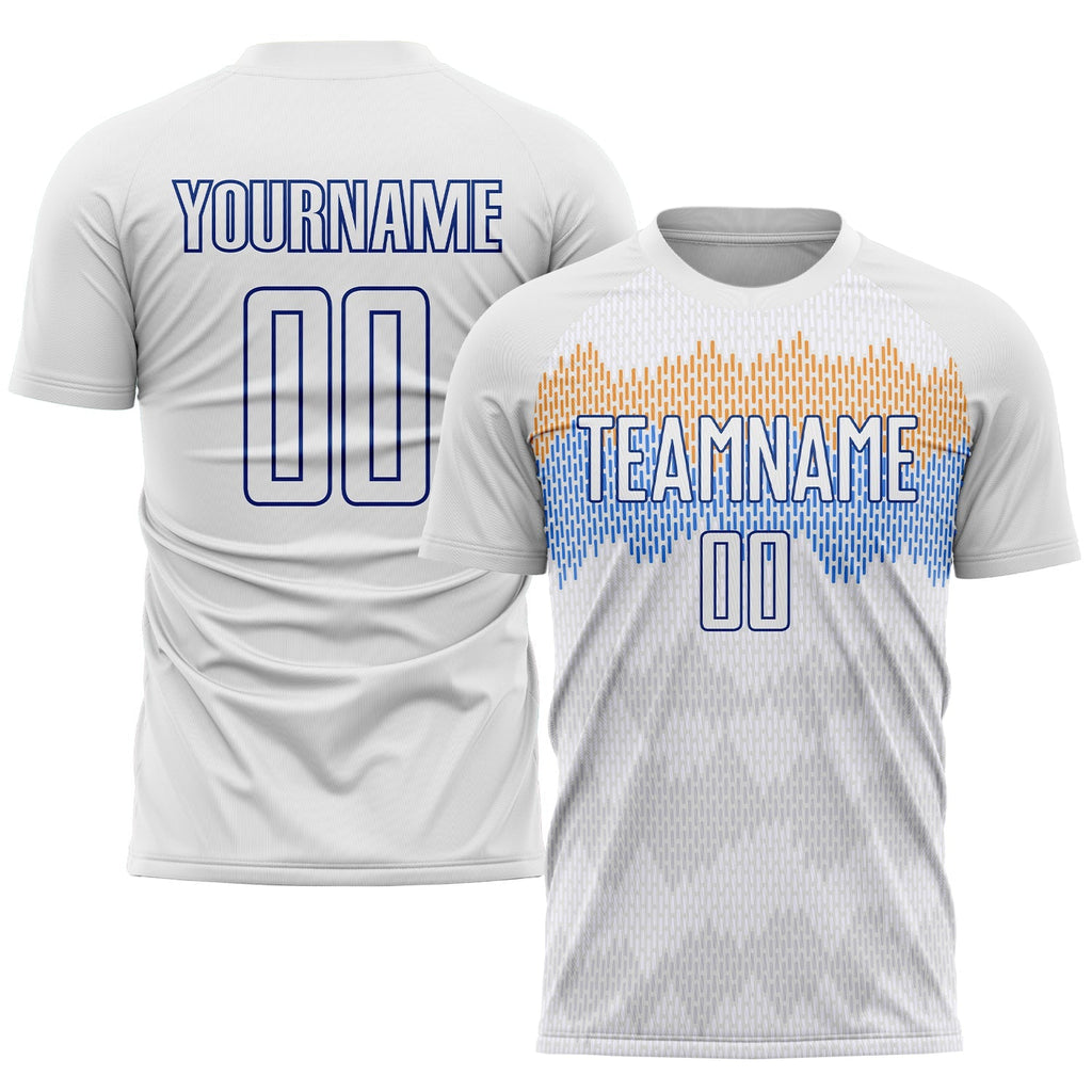 Custom Soccer Jersey - White Royal Sublimation Uniform product image 1