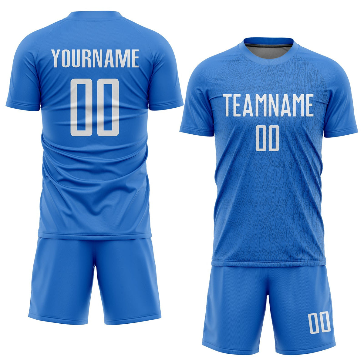 Custom Soccer Jersey - Light Blue White Sublimation Uniform product image 2