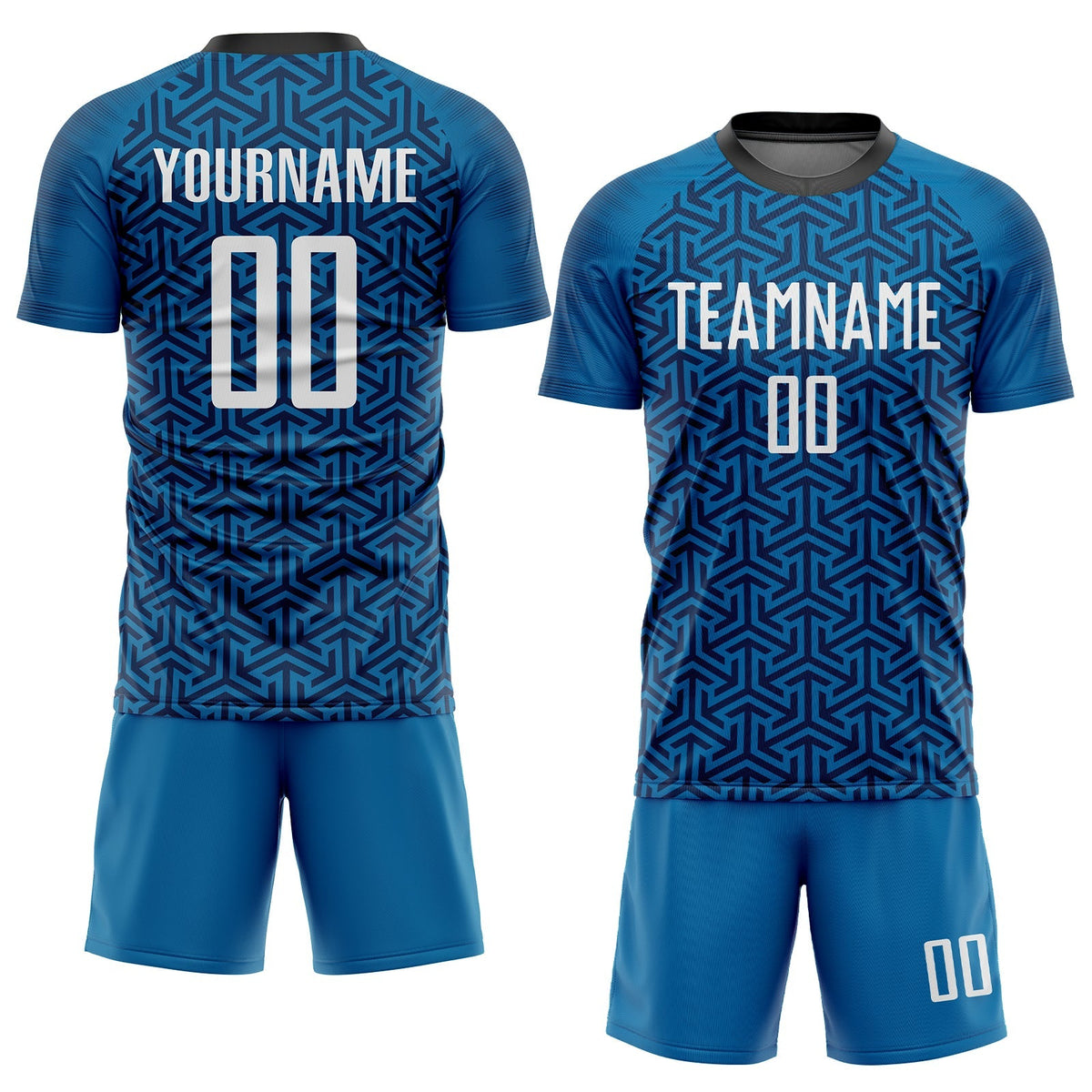 Custom Soccer Jersey - Blue White-Black Sublimation Uniform product image 2