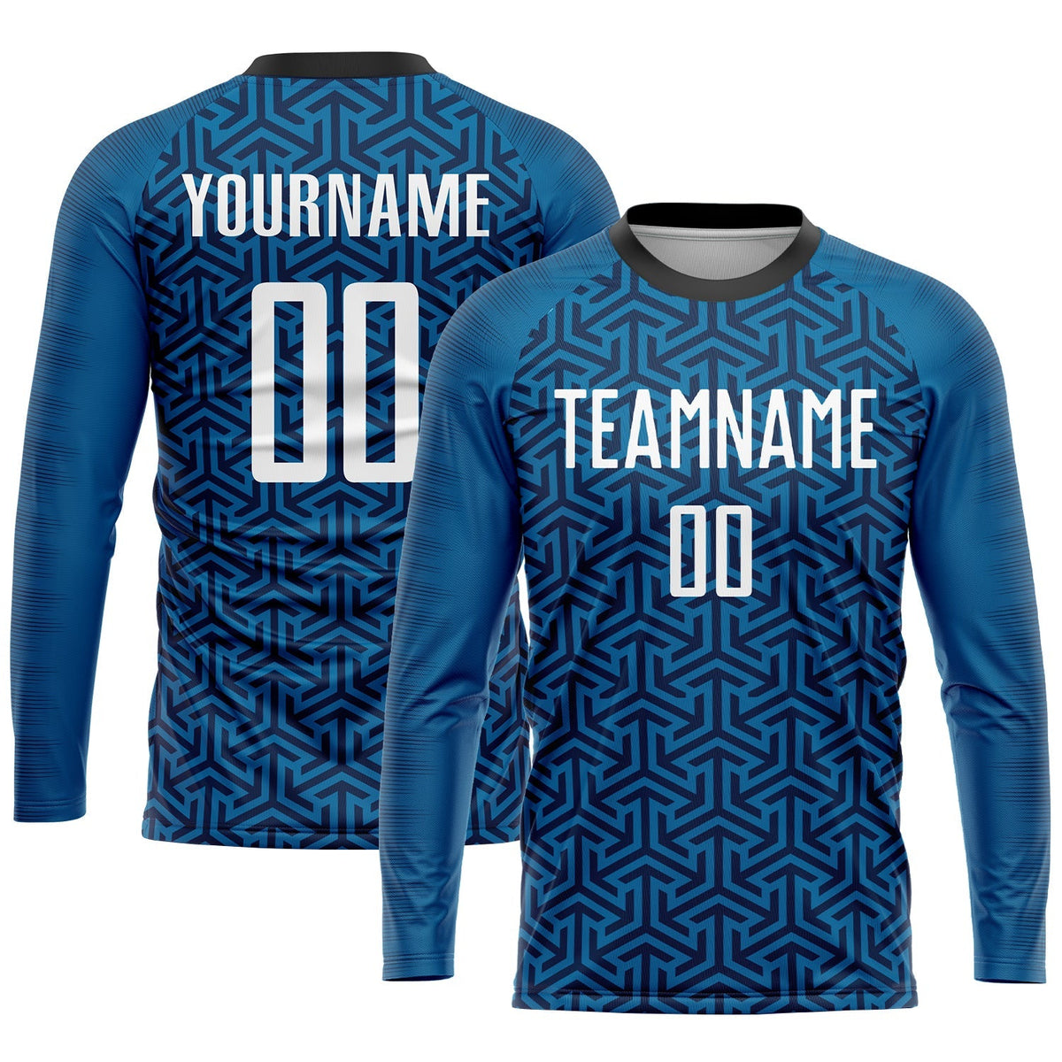 Custom Soccer Jersey - Blue White-Black Sublimation Uniform product image 3
