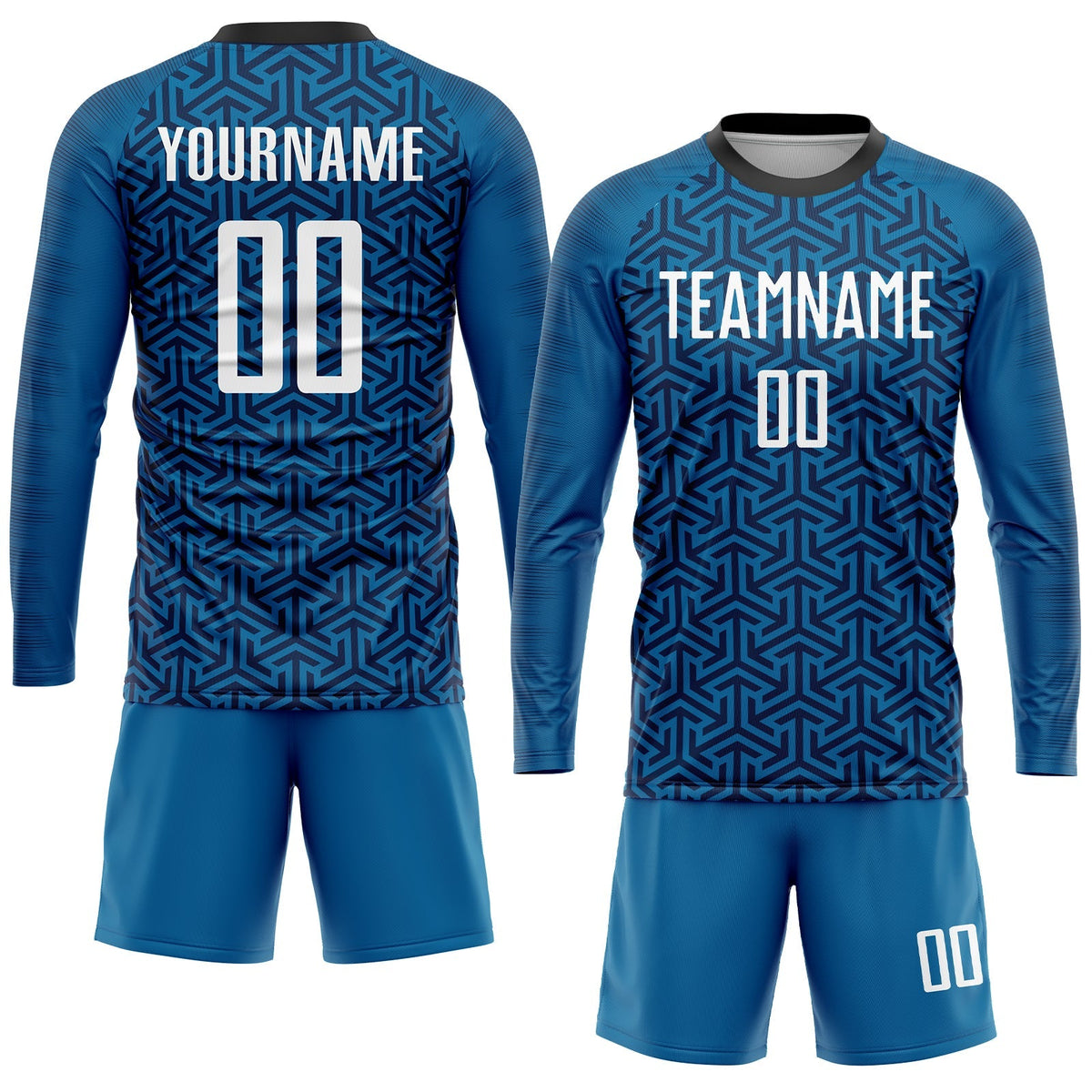 Custom Soccer Jersey - Blue White-Black Sublimation Uniform product image 4
