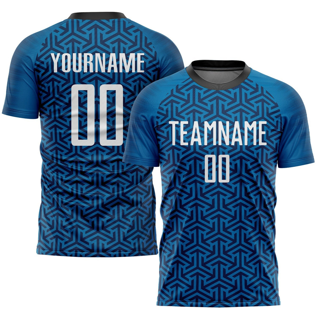 Custom Soccer Jersey - Blue White-Black Sublimation Uniform product image 1