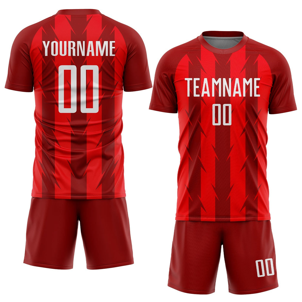 Custom Soccer Jersey - Red White Sublimation Uniform product image 2