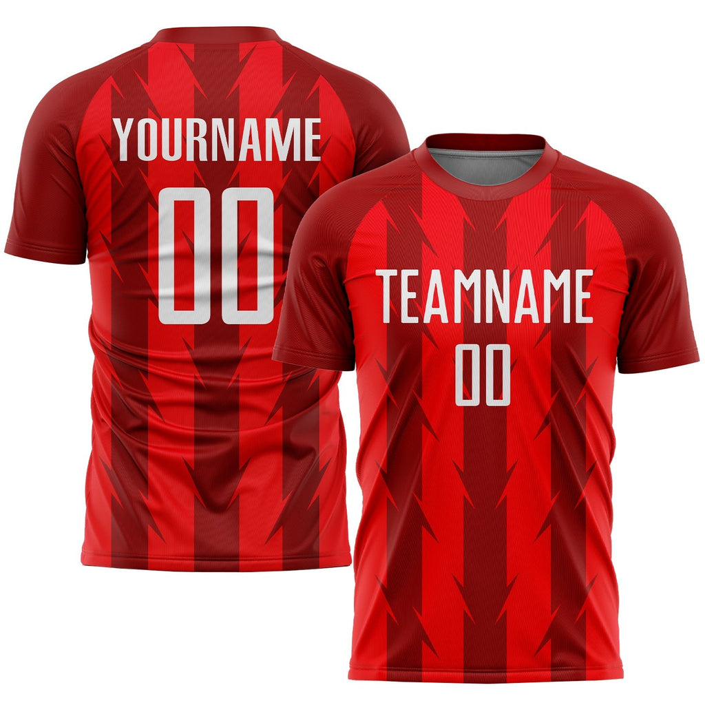 Custom Soccer Jersey - Red White Sublimation Uniform product image 1