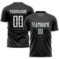 Custom Soccer Jersey - Black White-Neon Green Sublimation product image 1