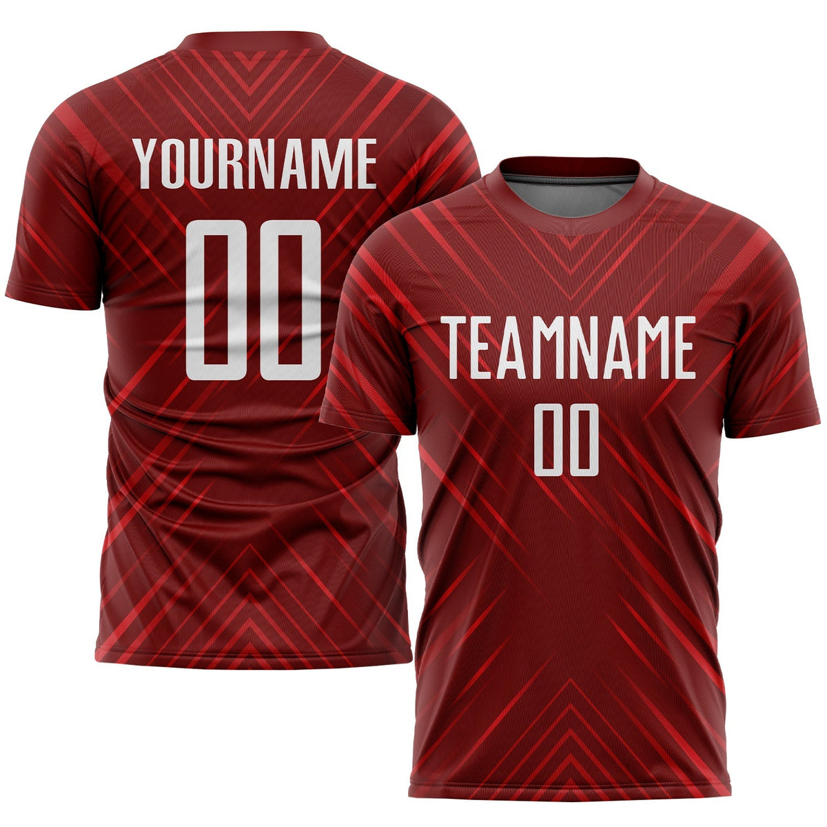 Custom Soccer Jersey - Red White Sublimation Uniform product image 1