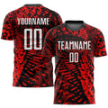 Custom Soccer Jersey - Red Black-White Sublimation Uniform product image 1