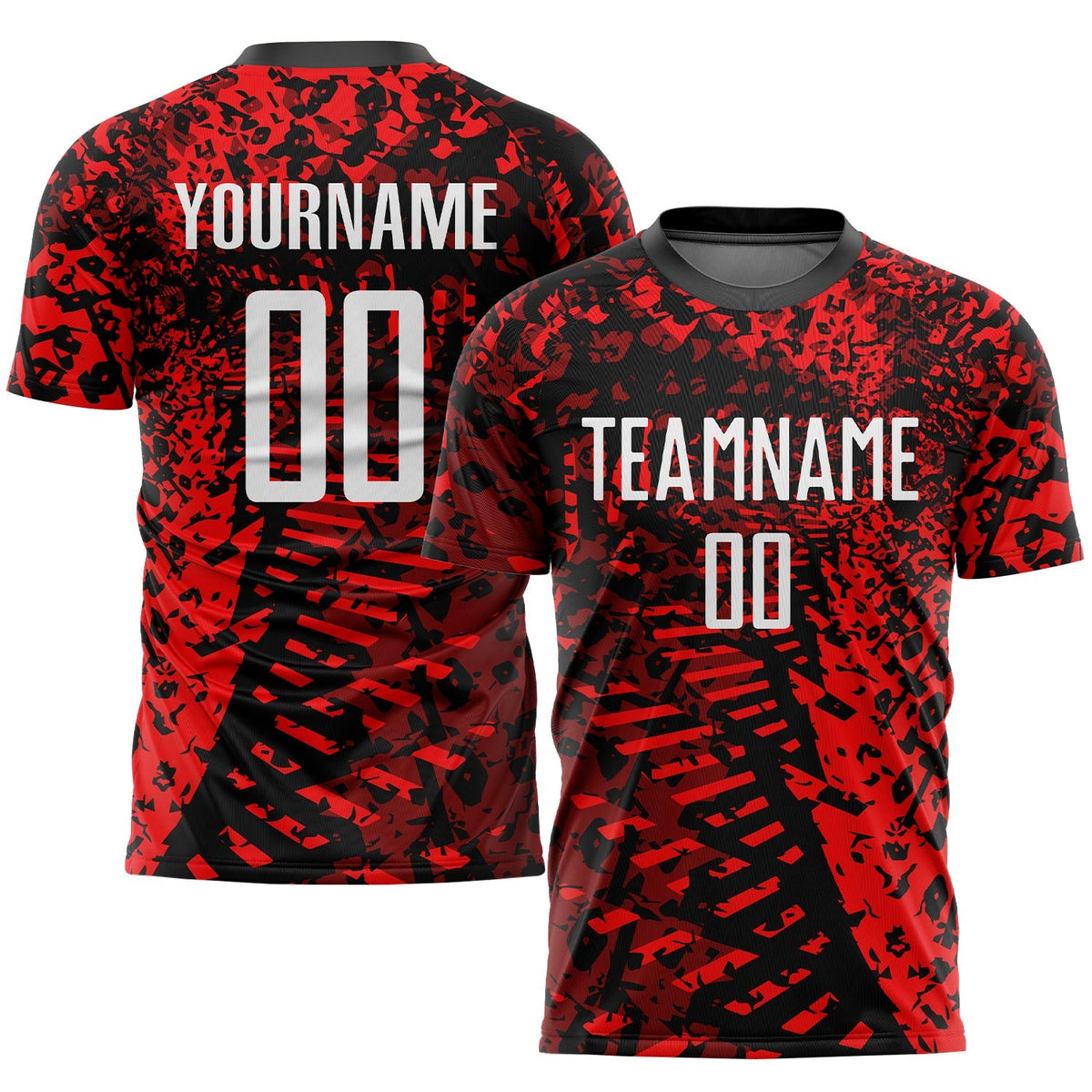 Custom Soccer Jersey - Red Black-White Sublimation Uniform product image 1