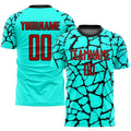 Custom Soccer Jersey - Aqua Red-Black Sublimation Uniform product image 1