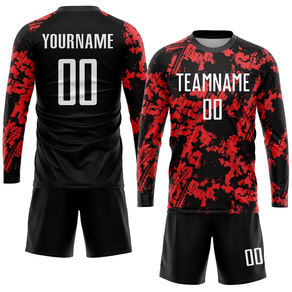 Custom Soccer Jersey - Red White-Black Sublimation Uniform product image 4