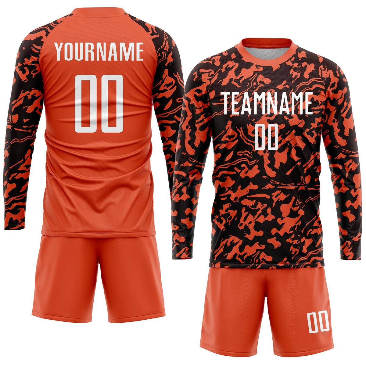 Custom Soccer Jersey - Orange White-Black Sublimation product image 4