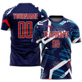 Custom Soccer Jersey - Navy Red-White Sublimation Uniform product image 1