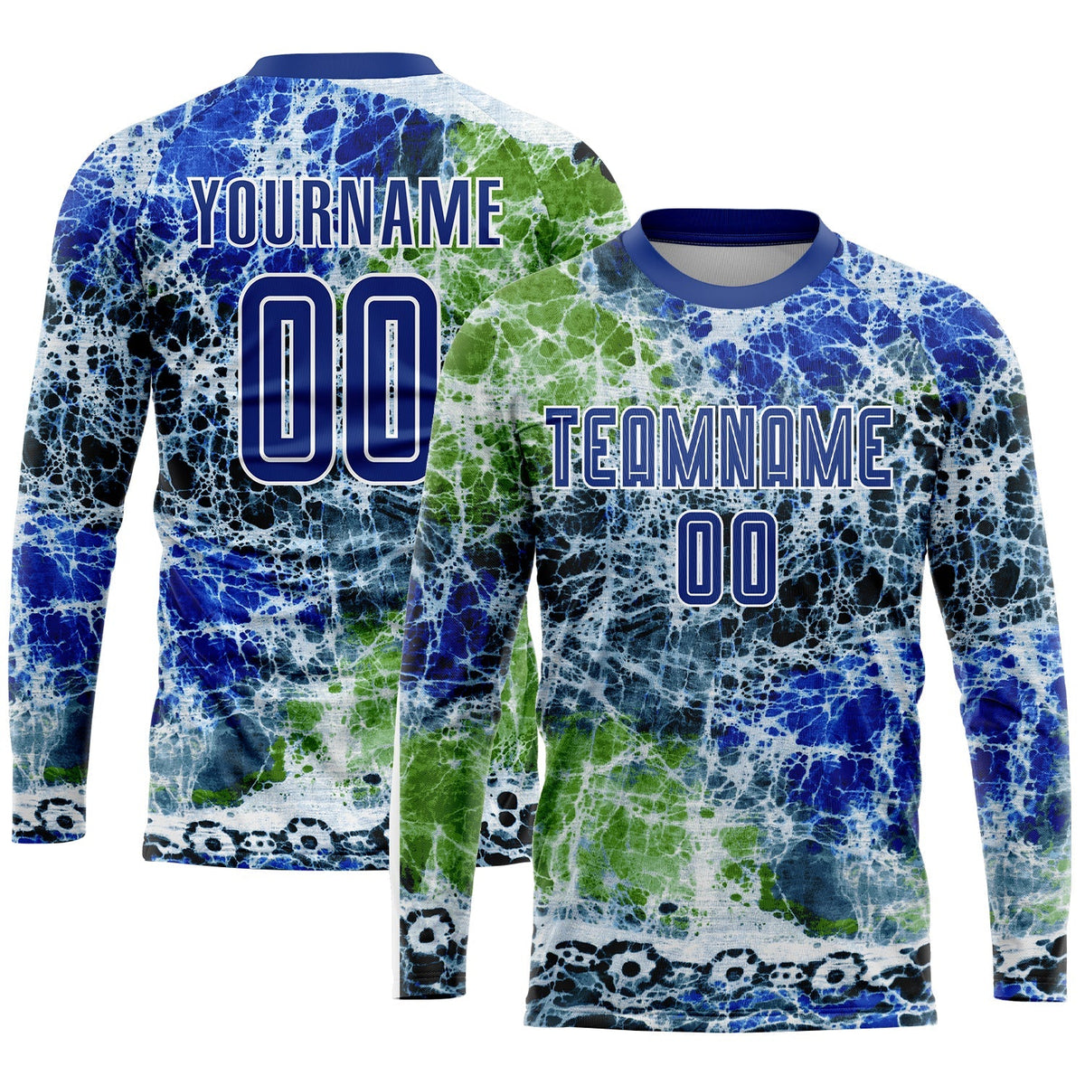 Custom Soccer Jersey - Tie Dye Royal-White Sublimation product image 3