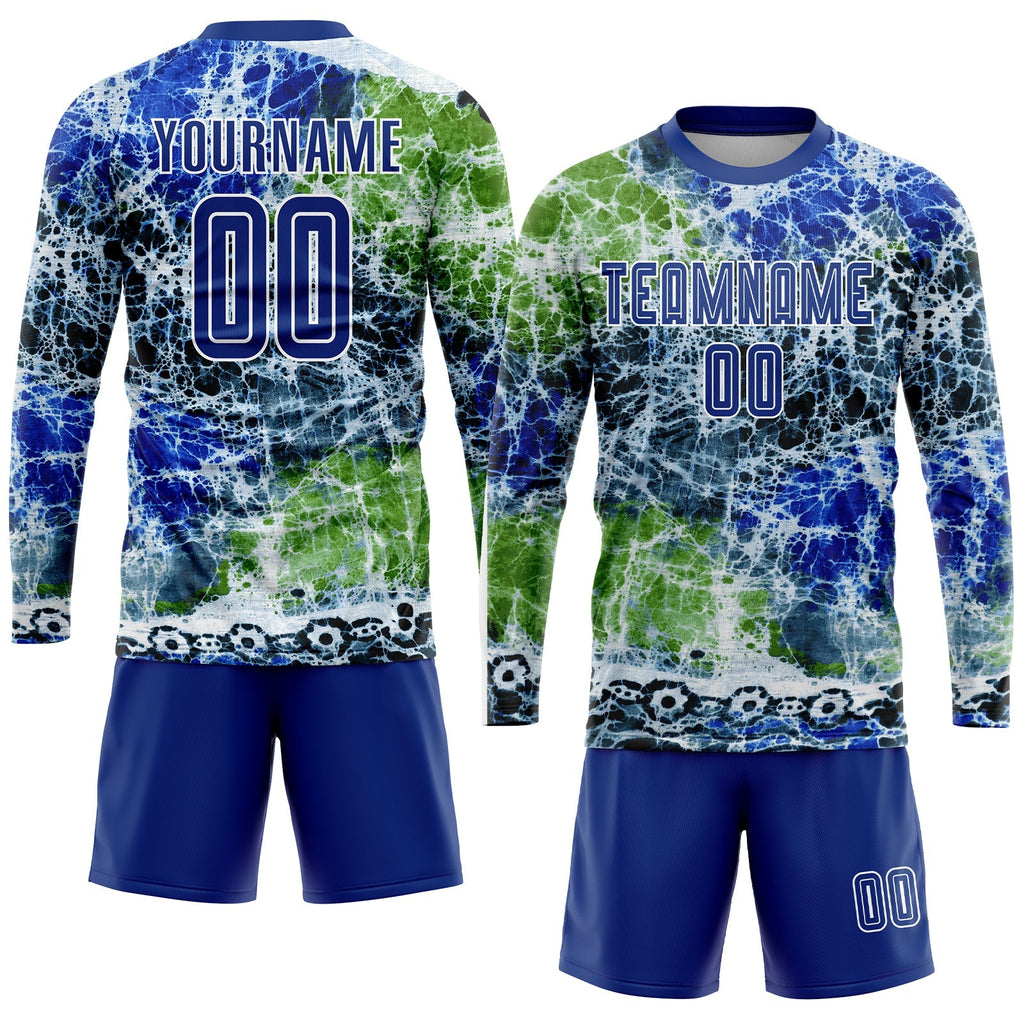 Custom Soccer Jersey - Tie Dye Royal-White Sublimation product image 4