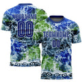 Custom Soccer Jersey - Tie Dye Royal-White Sublimation product image 1