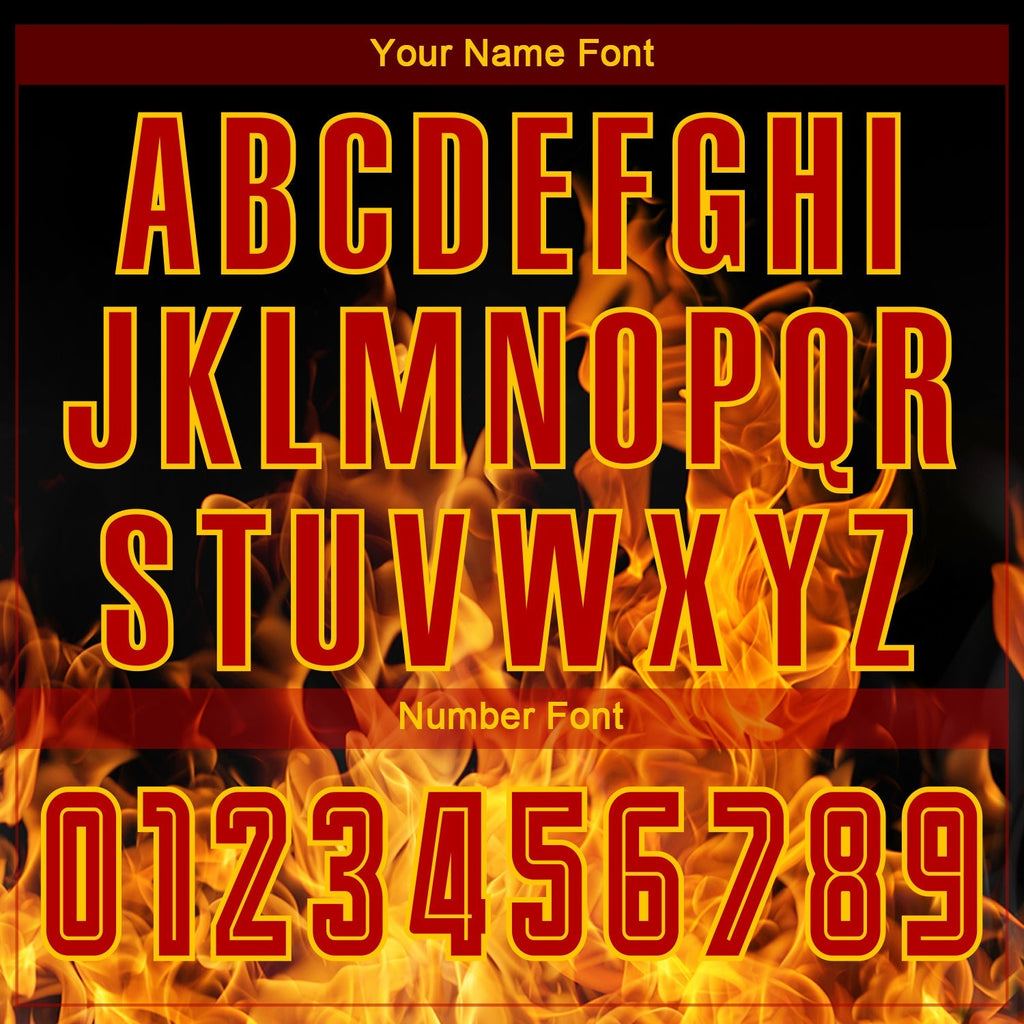 Custom Soccer Jersey - Black Red-Gold Flame Sublimation product image 7
