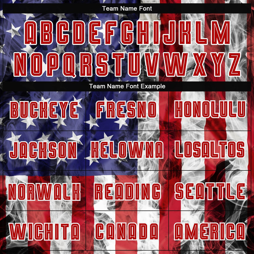 Custom Soccer Jersey - White Royal-Red American Flag product image 6
