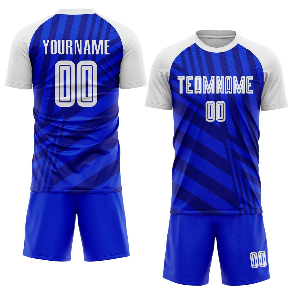 Custom Soccer Jersey - Royal White-Navy Sublimation Uniform product image 2