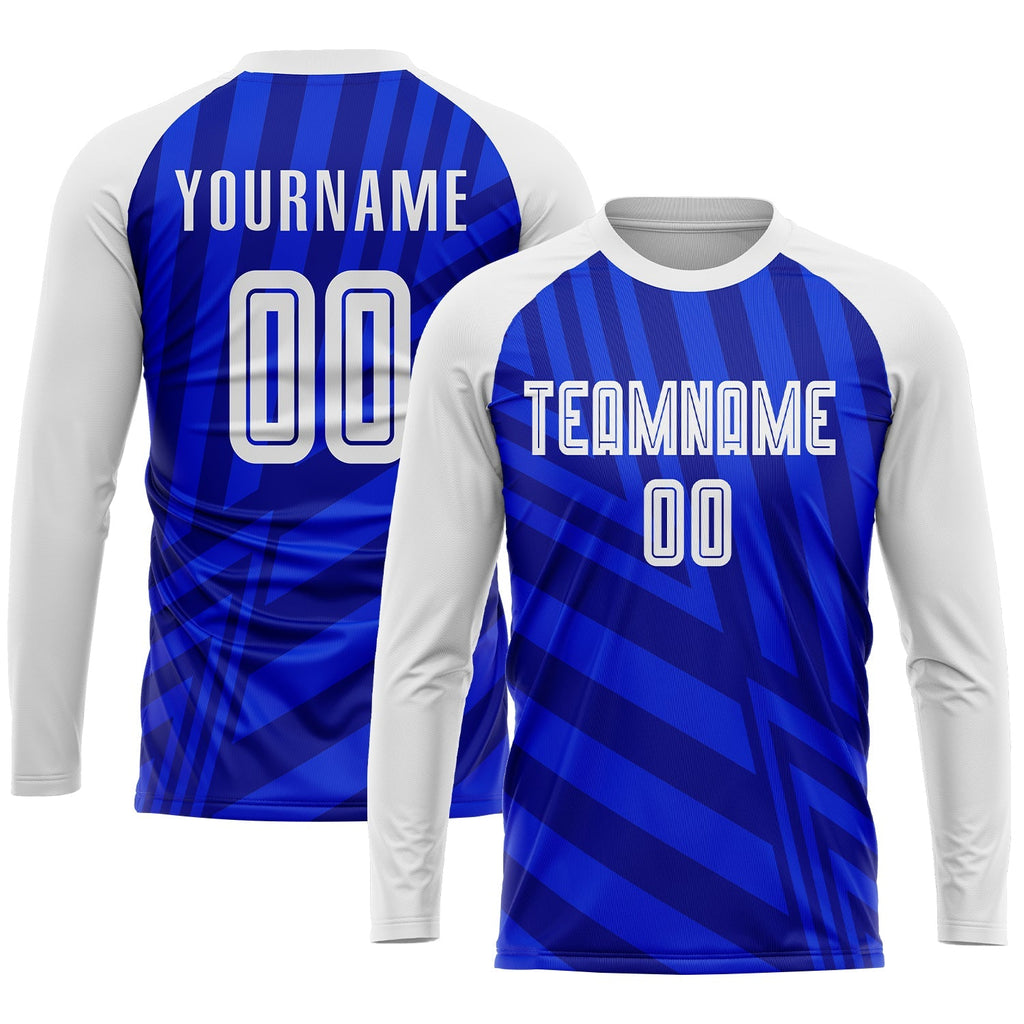 Custom Soccer Jersey - Royal White-Navy Sublimation Uniform product image 3