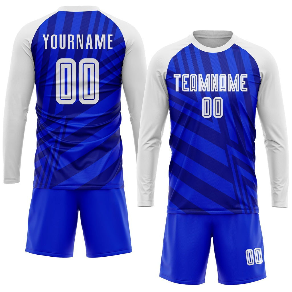 Custom Soccer Jersey - Royal White-Navy Sublimation Uniform product image 4