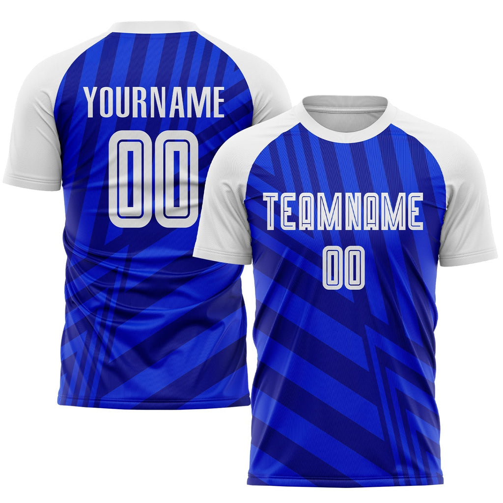 Custom Soccer Jersey - Royal White-Navy Sublimation Uniform product image 1