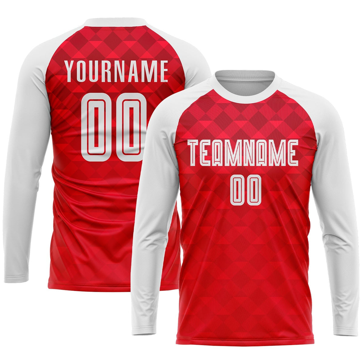 Custom Soccer Jersey - Red White Away Sublimation Uniform product image 3