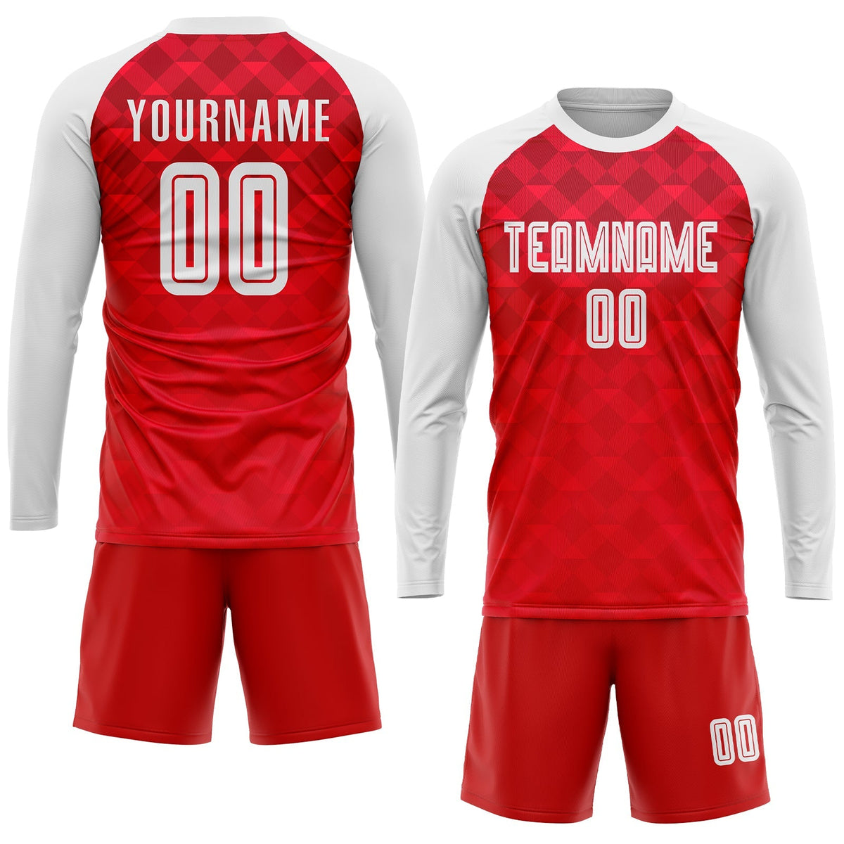Custom Soccer Jersey - Red White Away Sublimation Uniform product image 4