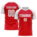 Custom Soccer Jersey - Red White Away Sublimation Uniform product image 1