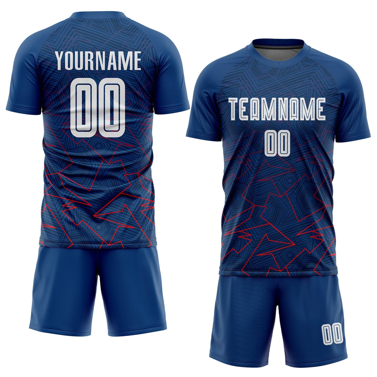 Custom Soccer Jersey - Royal White-Red Away Sublimation product image 2