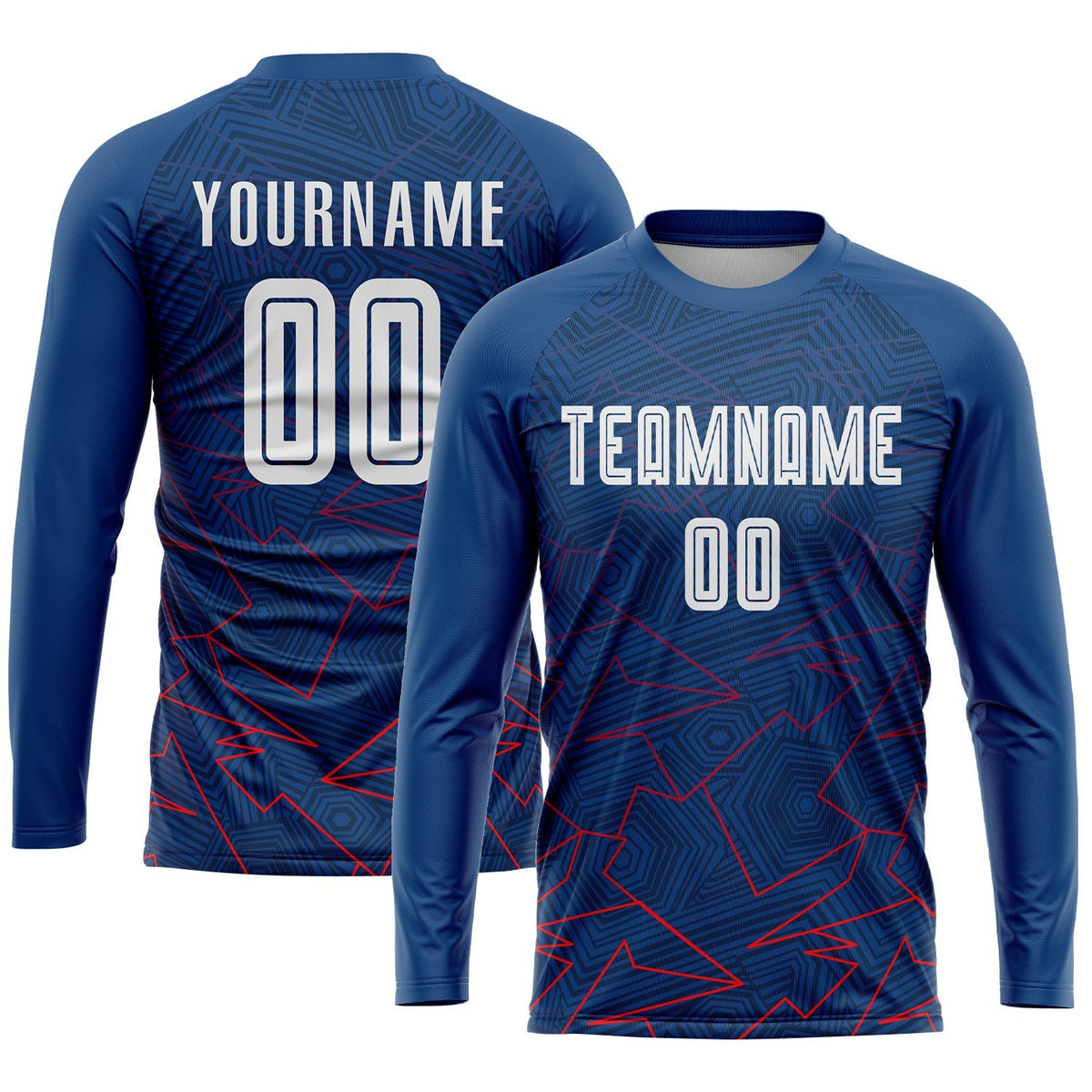 Custom Soccer Jersey - Royal White-Red Away Sublimation product image 3