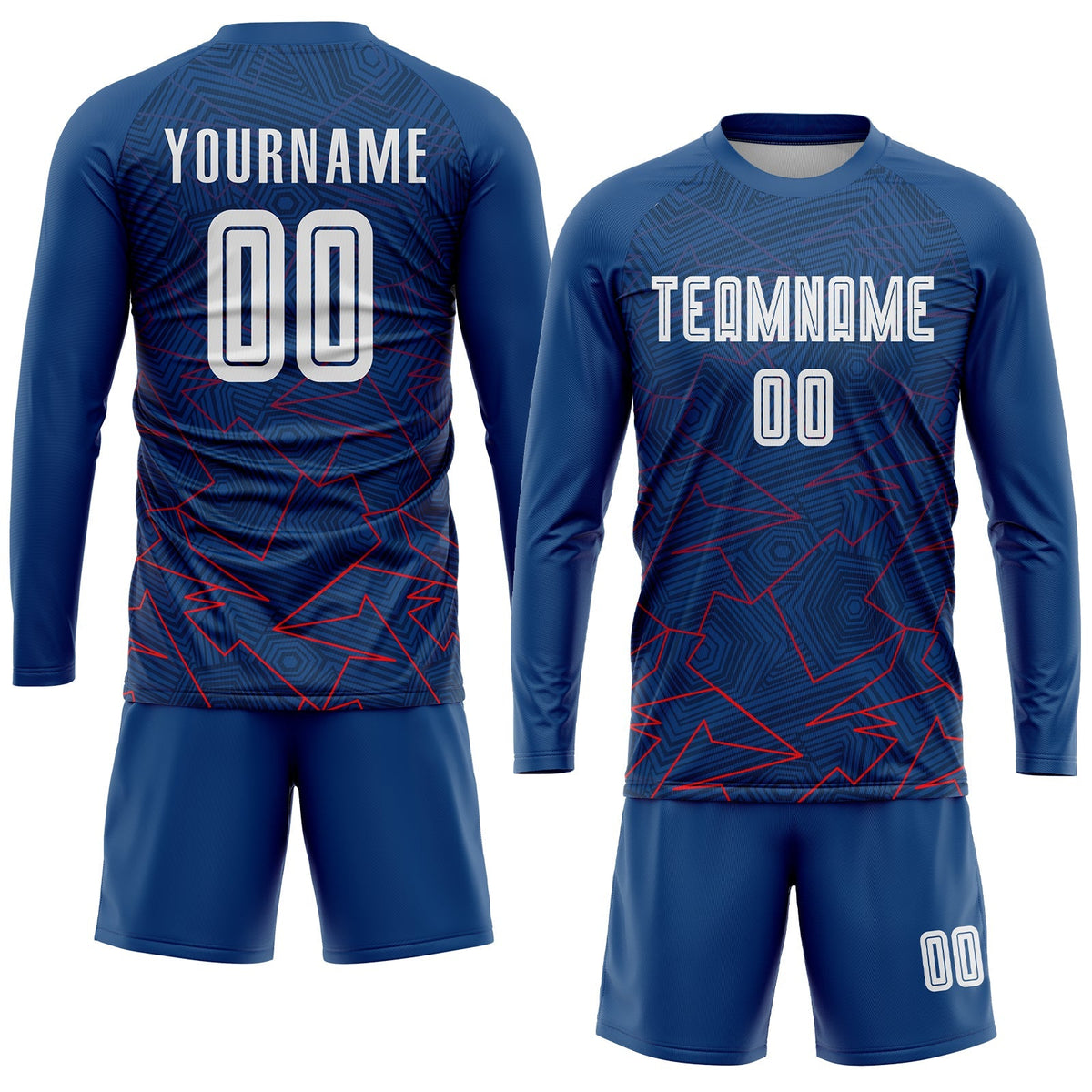 Custom Soccer Jersey - Royal White-Red Away Sublimation product image 4