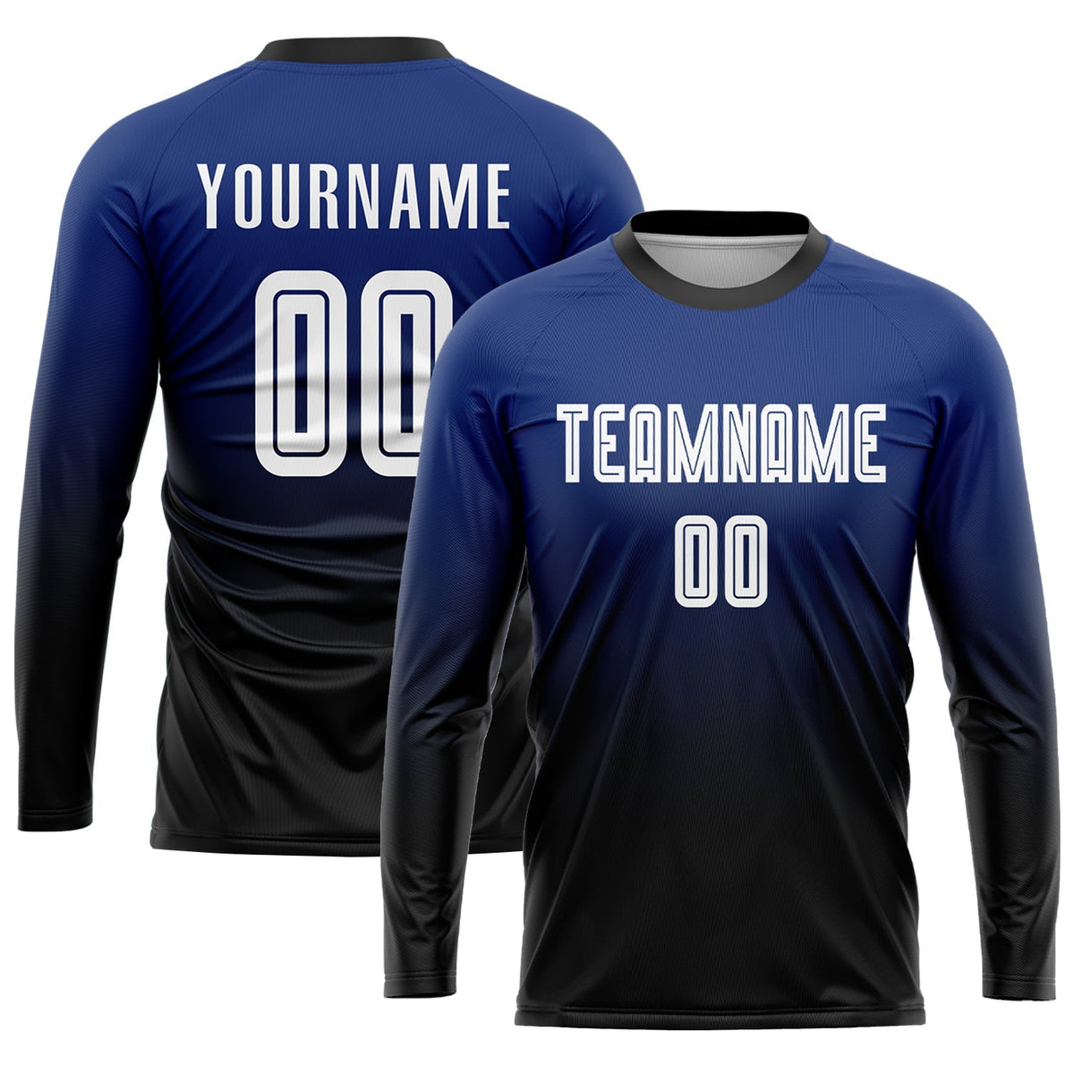 Custom Soccer Jersey - Royal White-Black Sublimation Fade product image 3