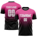 Custom Soccer Jersey - Pink White-Black Sublimation Fade product image 1