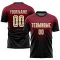 Custom Soccer Jersey - Crimson Cream-Black Sublimation Fade product image 1