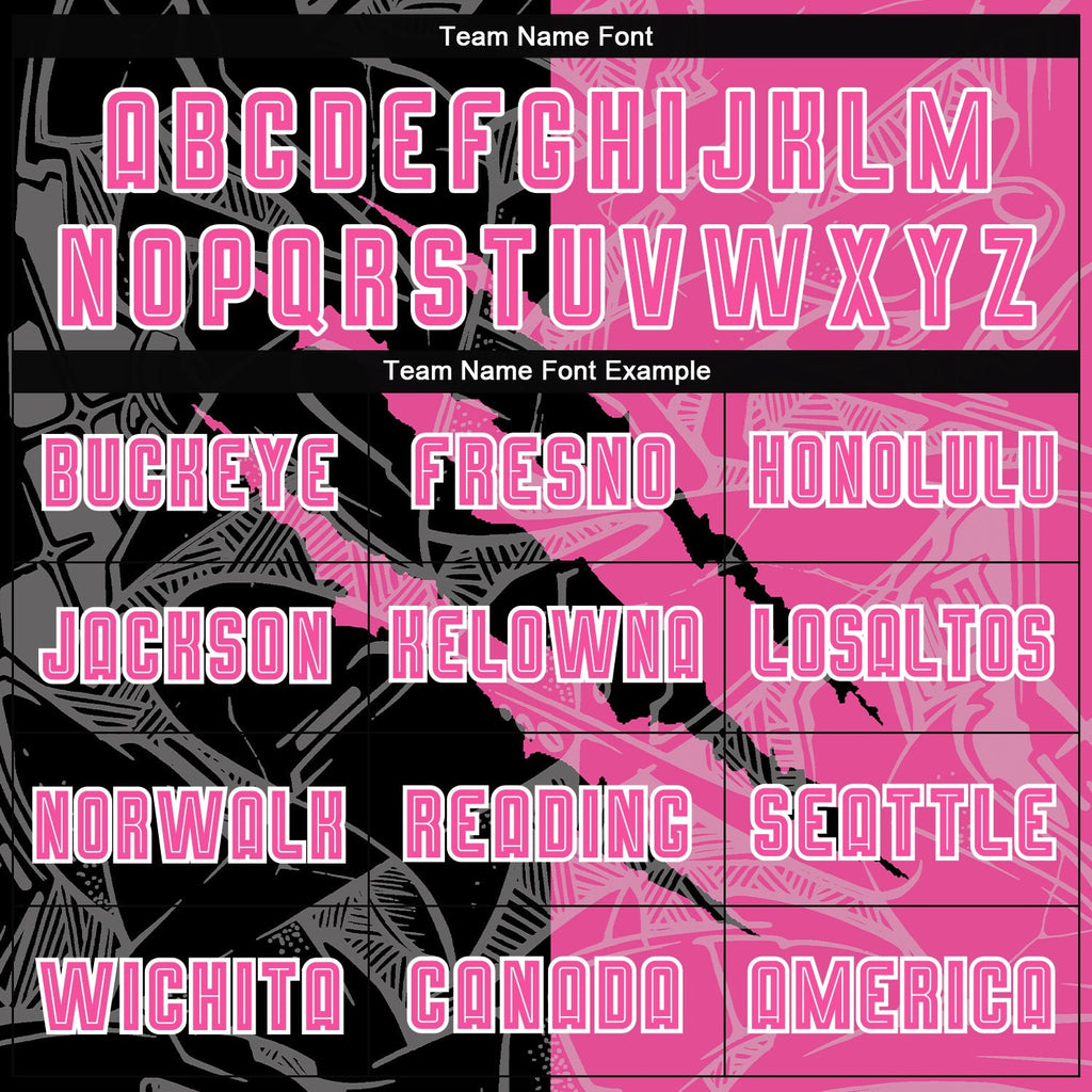 Custom Soccer Jersey - Graffiti Pattern Pink Black-White product image 6