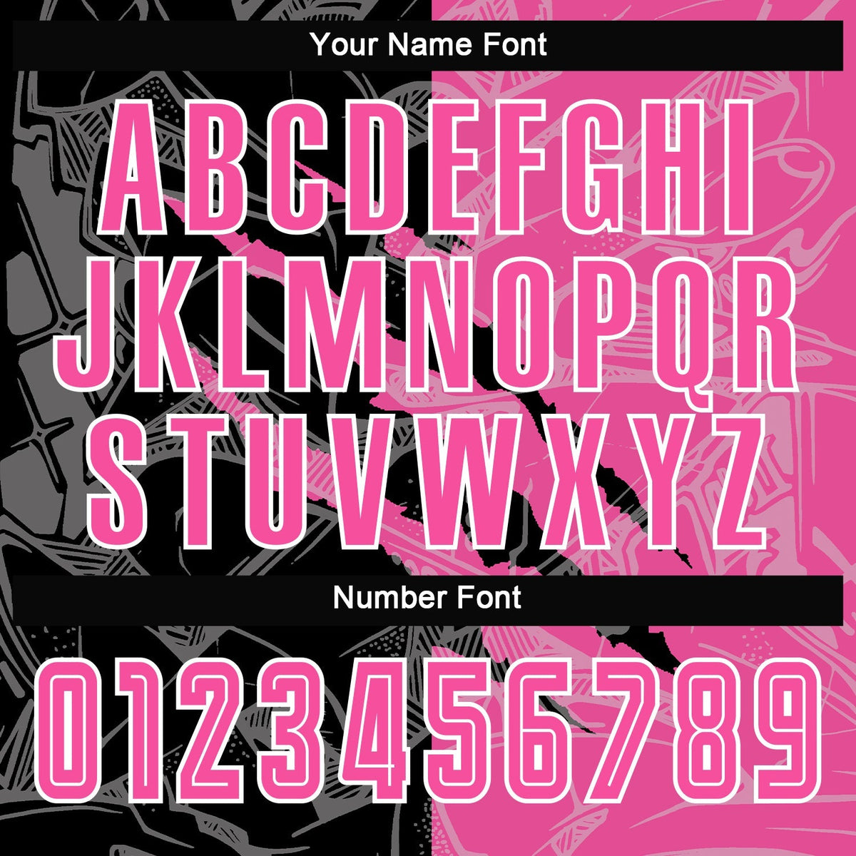 Custom Soccer Jersey - Graffiti Pattern Pink Black-White product image 7