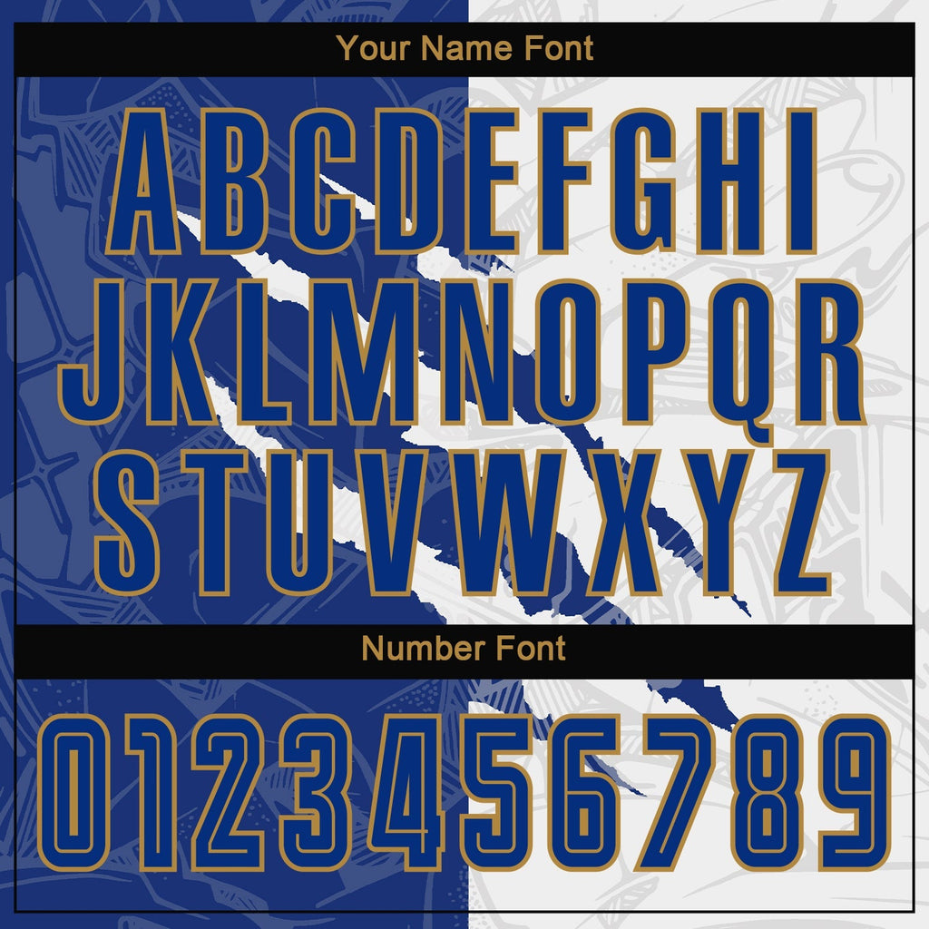 Custom Soccer Jersey - Graffiti Pattern Royal White-Old product image 7