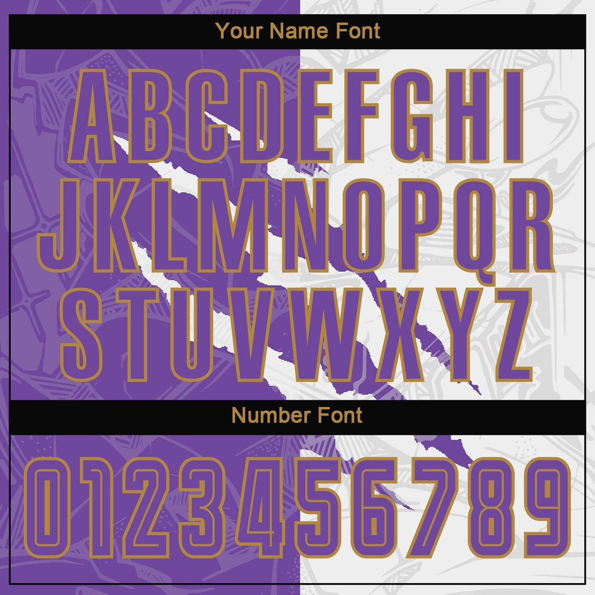 Custom Soccer Jersey - Graffiti Pattern Purple White-Old product image 5